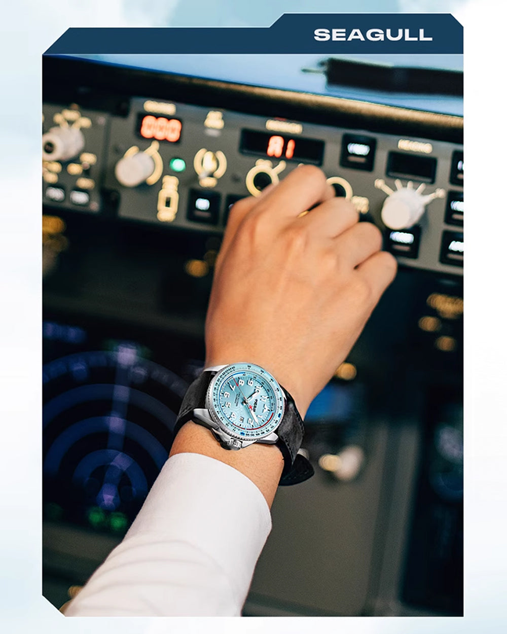 【Seagull Watch】Celestial Horizon · Azure Cloud (China Southern Airlines Co-edition)