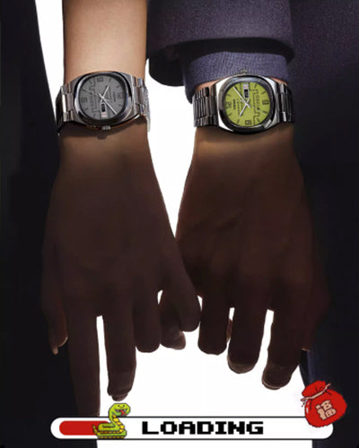 【Seagull Watch】Vintage TV Mechanical Watch - Snake Game-Digital Display Gray