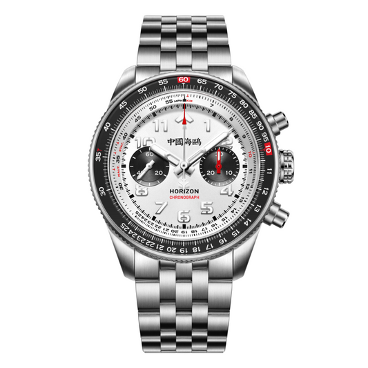 【Seagull Watch】Panda Pilot | Horizon Series | Tachymeter | Chronograph | 43mm | White&Black