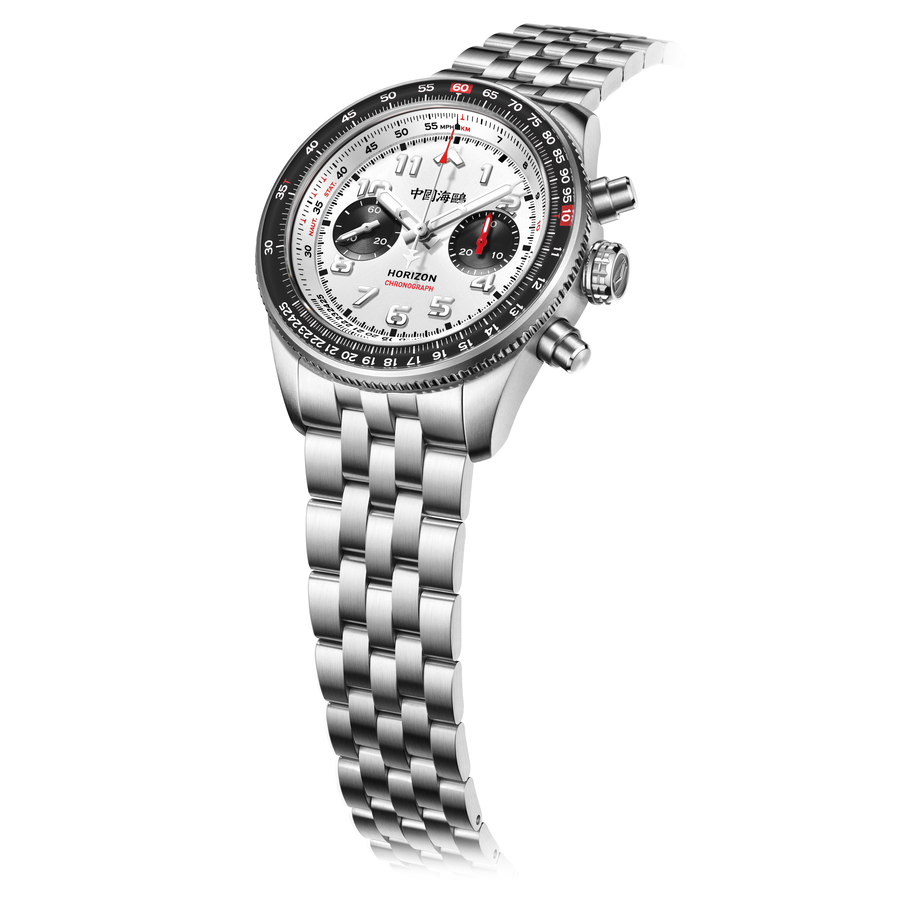 【Seagull Watch】Panda Pilot | Horizon Series | Tachymeter | Chronograph | 43mm | White&Black