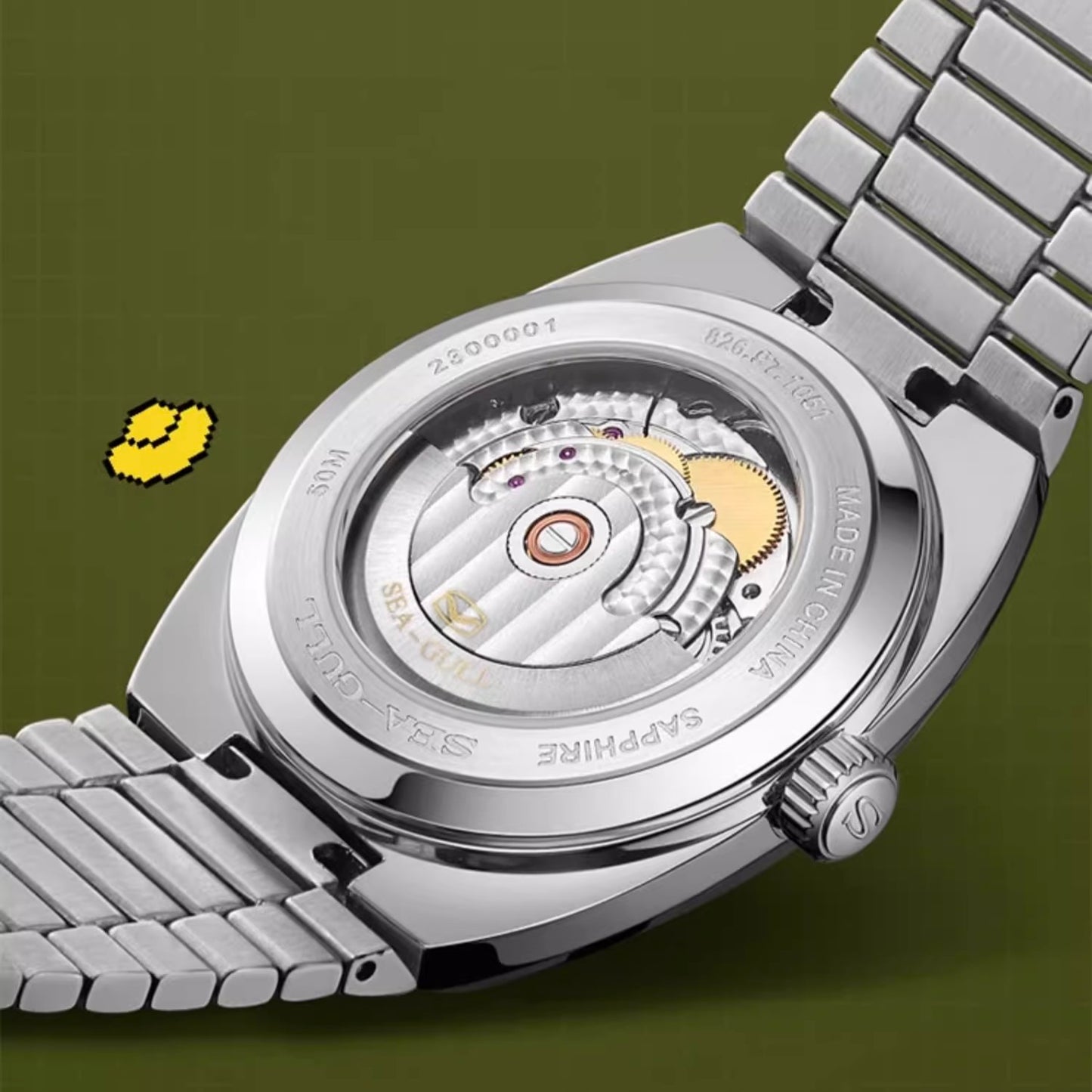【Seagull Watch】Vintage TV Mechanical Watch - Snake Game-Fluorescent Green Edition