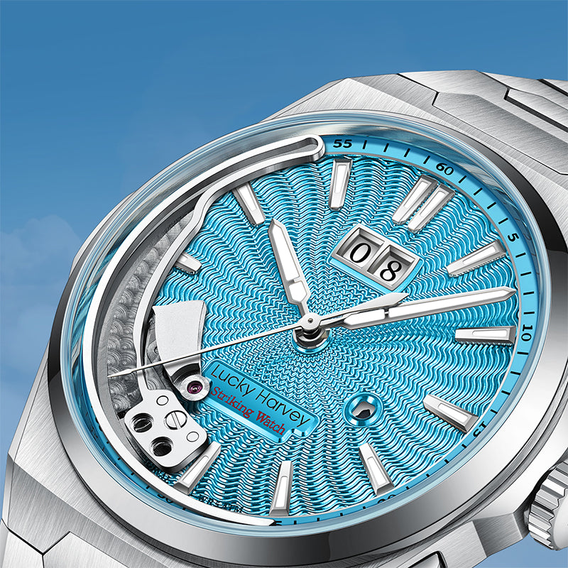 【LuckyHarvey】Chiming Watches Series Sounds of Nature Clear Water Blue