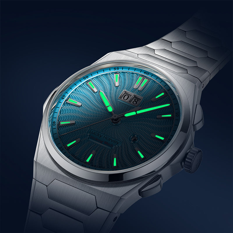 【LuckyHarvey】Chiming Watches Series Sounds of Nature Clear Water Blue