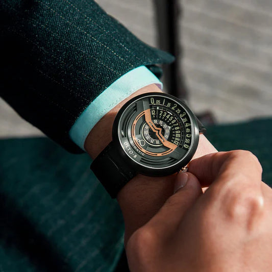 【OLTO-8】INFINITY-I RPM-Style Automatic Watch Gold-Black