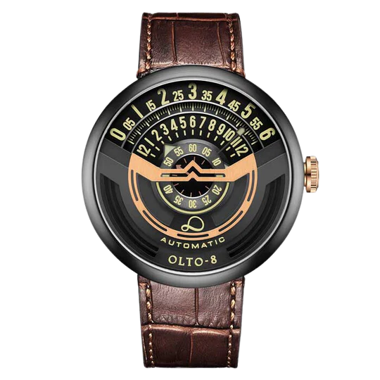 【OLTO-8】INFINITY-I RPM-Style Automatic Watch Gold-Black