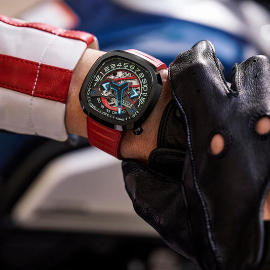 【OLTO-8】INFINITY-II RPM-Style Automatic Watch Black(Bkack Strap)