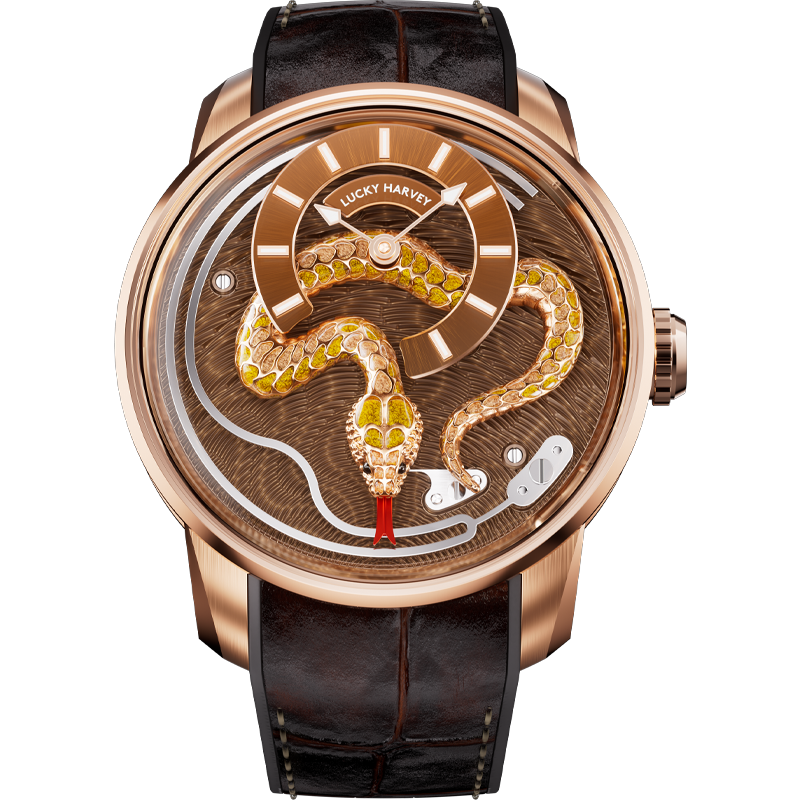 【LuckyHarvey】Master of Craftsmanship Series Enamel Snake (Gilt Gold)