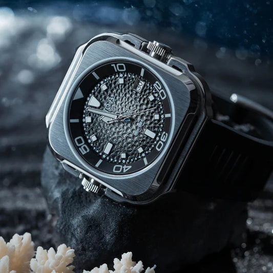【OLTO-8】Coral Steward Diving Automatic Watch Shadow Black