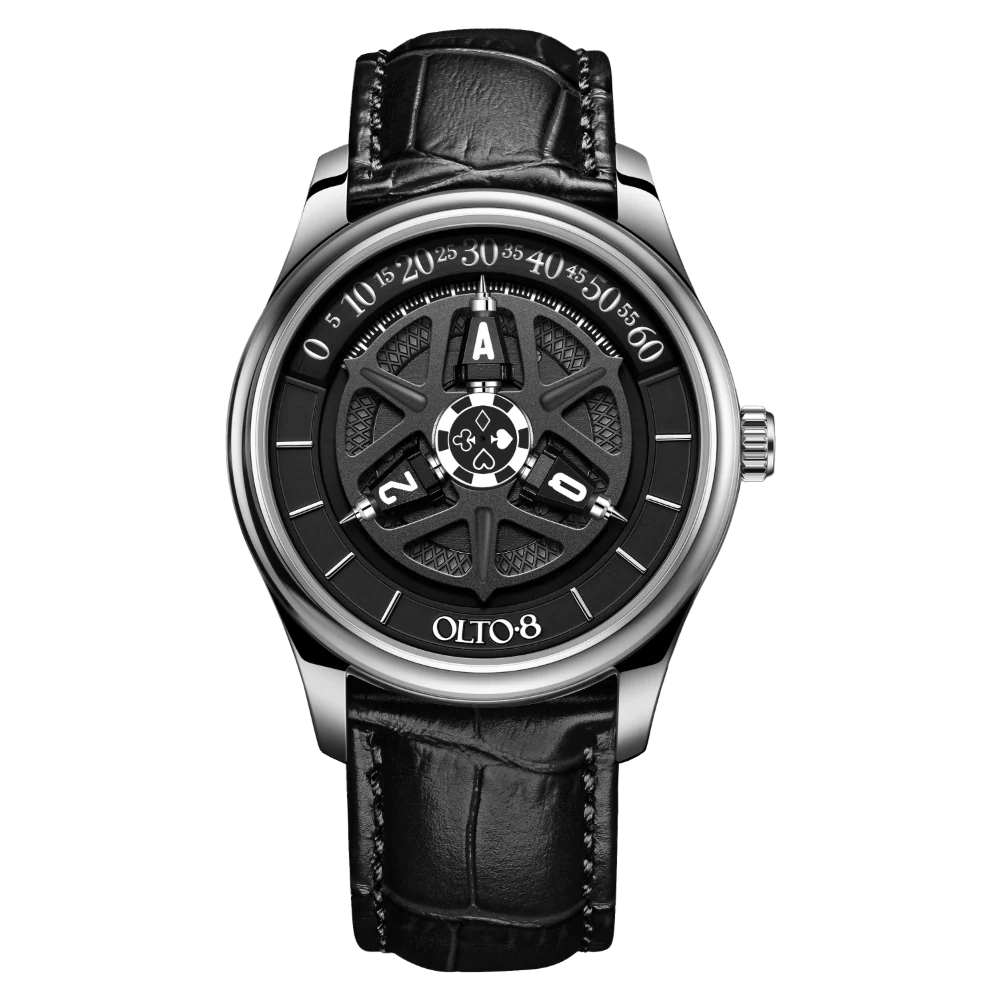 【OLTO-8】KING 3D Satellite Hour Wheel Automatic Midnight Black