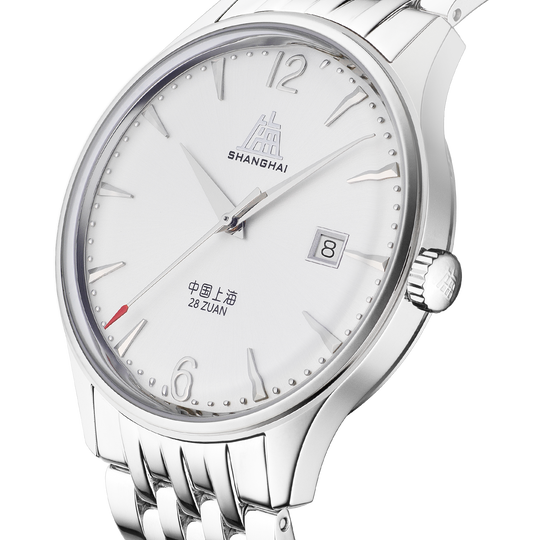 【Shanghai】Tribute Series - Pioneers of Calendar, Sun-ray Dial - Stainless Steel Strap