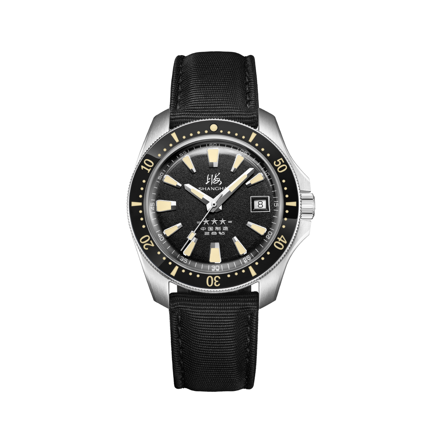 【Shanghai】General 39mm Automatic Mechanical Wristwatch - Black