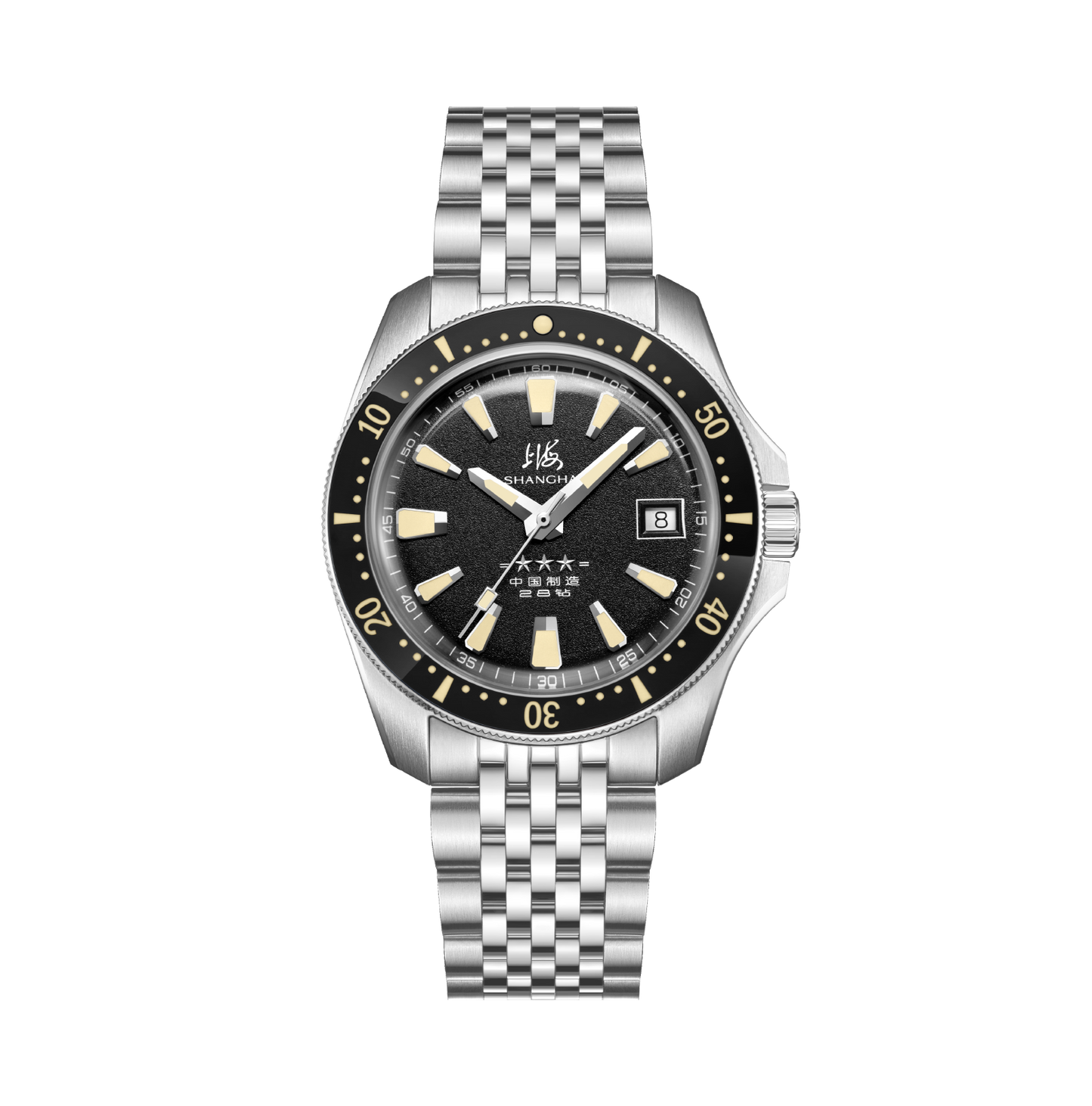 【Shanghai】General 39mm Automatic Mechanical Wristwatch - Smoked Gray