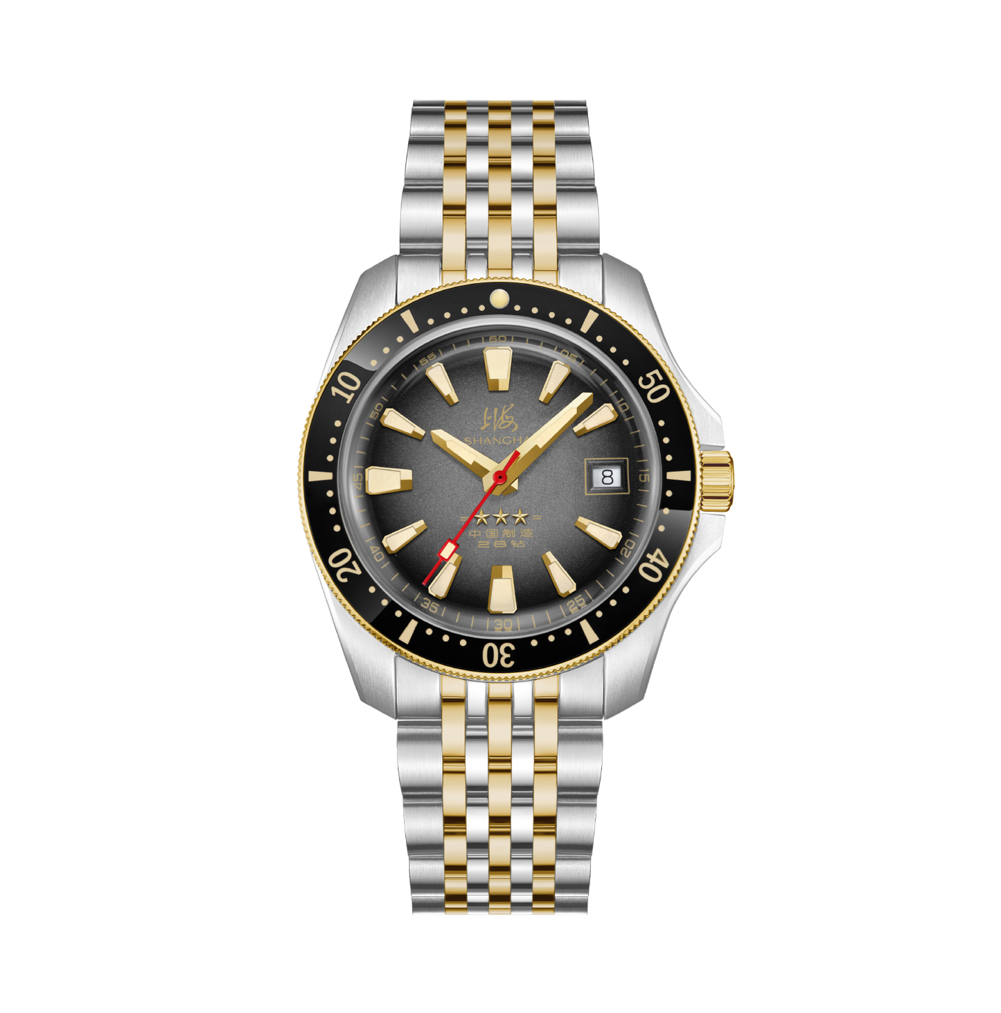 【Shanghai】General 39mm Automatic Mechanical Wristwatch - Black