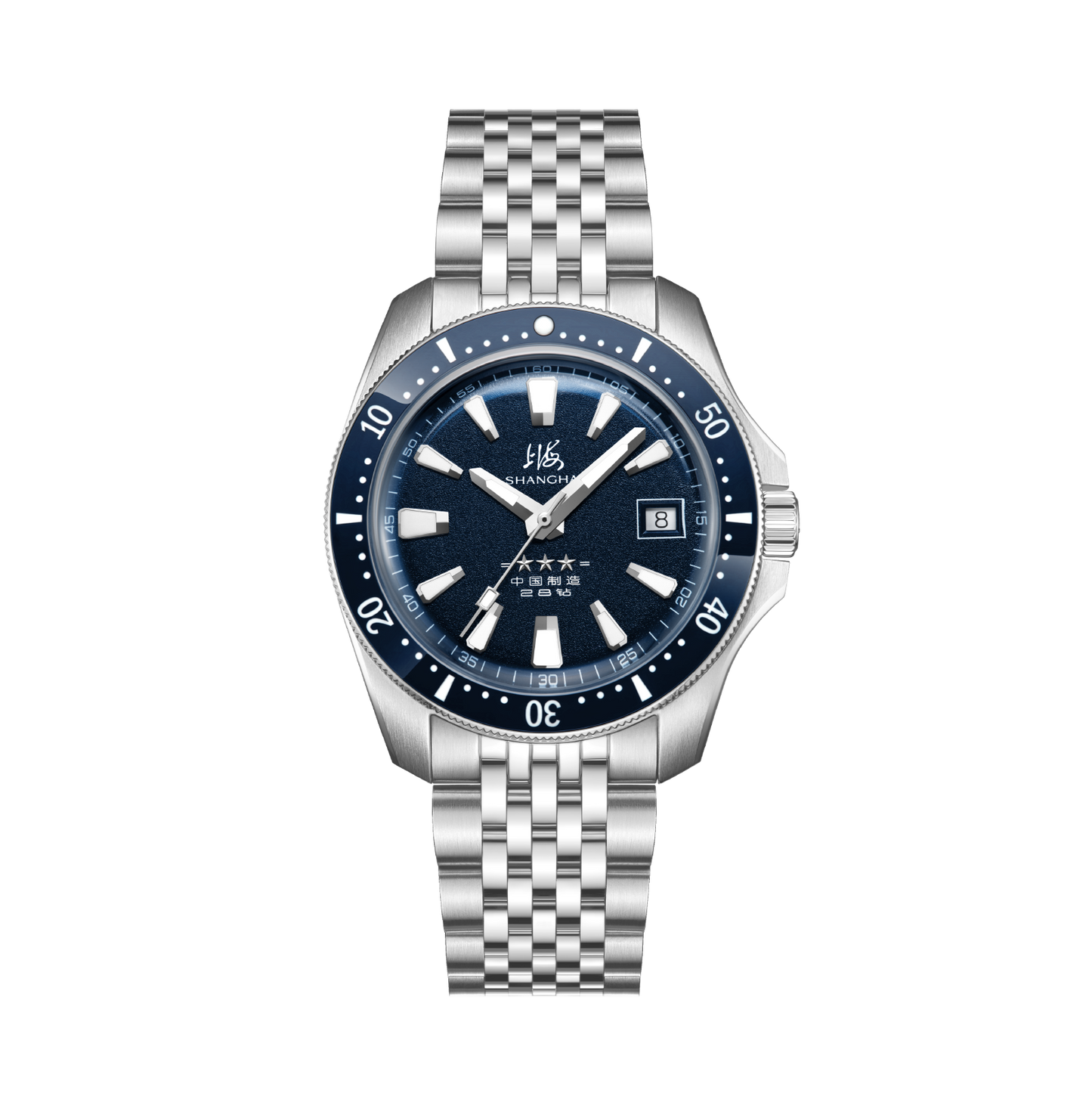 【Shanghai】General 39mm Automatic Mechanical Wristwatch - Black