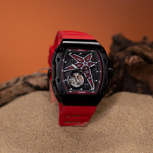 【OLTO-8】REEF Skeleton Automatic Watch Red