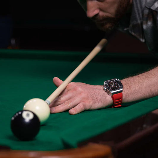 【OLTO-8】SHOT Skeleton Automatic Watch Red