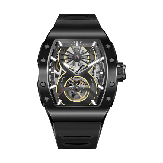 【OLTO-8】SHOT Skeleton Automatic Watch Black