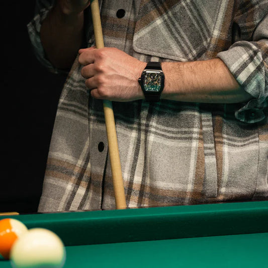 【OLTO-8】SHOT Skeleton Automatic Watch Black