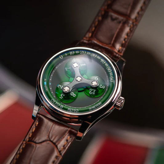 【OLTO-8】ROTO Wandering Hour Automatic Watch Jade Green