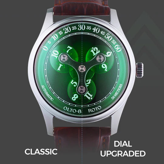 【OLTO-8】ROTO Wandering Hour Automatic Watch Jade Green