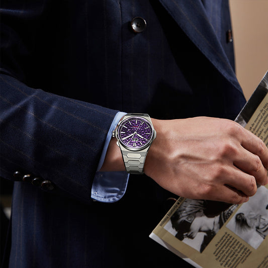 【LuckyHarvey】Chiming Watches Series Hammered Texture Editions(Sunset Purple)