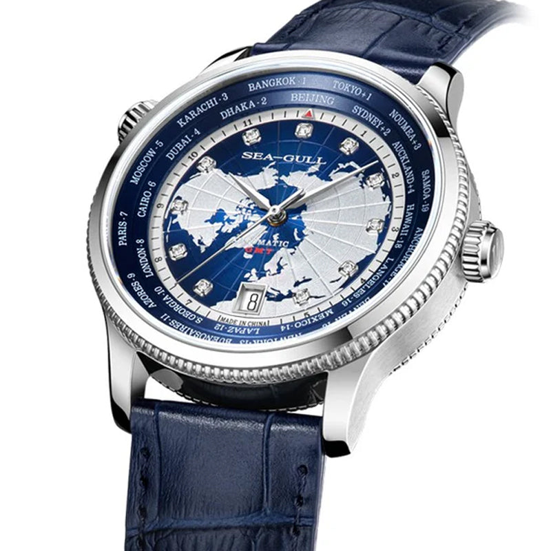 【Seagull Watch】World Time Collection - Blue Stars