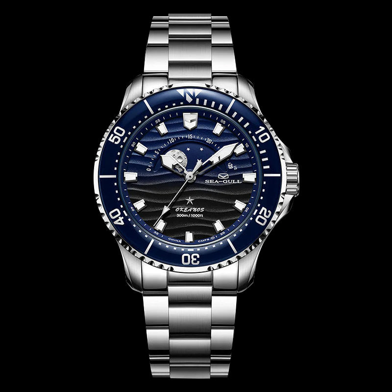 【Seagull Watch】「Moon rising over the Ocean」Grand Moon Phase Diving Watch