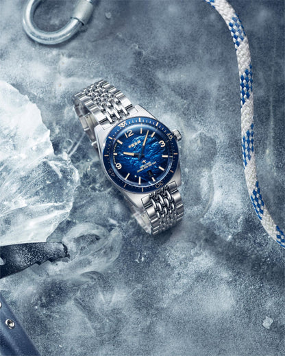 【Seagull Watch】1984 Antarctic Expedition Vintage Diving Watch Special Edition Frozen Blue