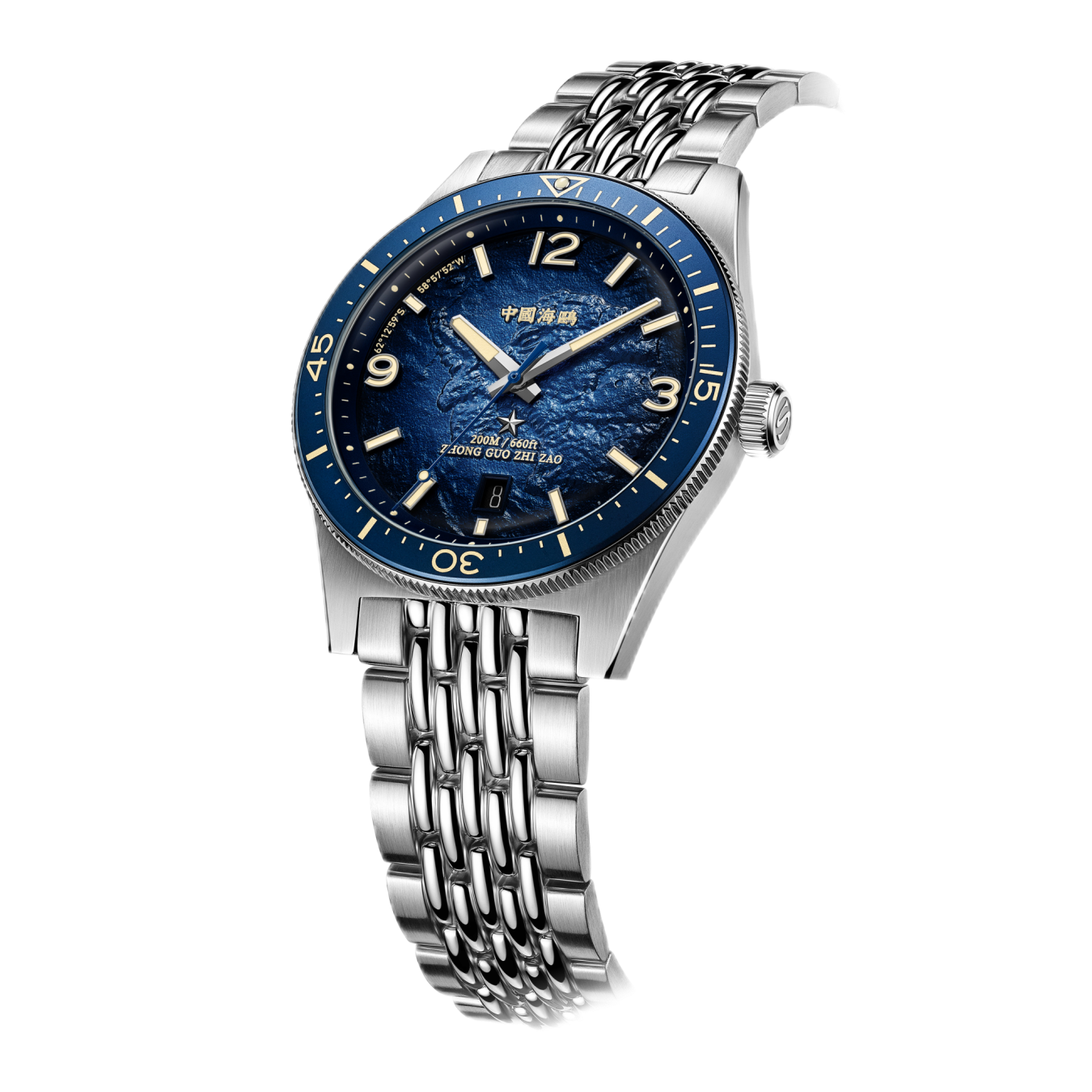 【Seagull Watch】1984 Antarctic Expedition Vintage Diving Watch Special Edition Frozen Blue