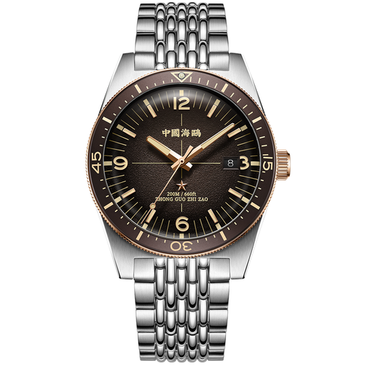 【Seagull Watch】1984 Antarctic Expedition Vintage Diving Watch Ice Rock Brown