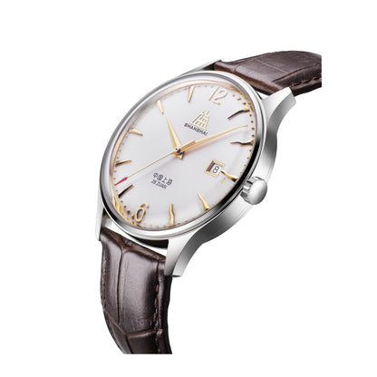 【Shanghai】Tribute Series - Pioneers of Calendar, Sun-ray Dial - Brown Leather Strap