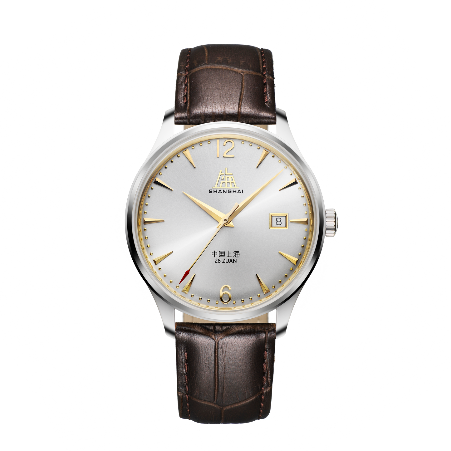 【Shanghai】Tribute Series - Pioneers of Calendar, Golden Sun-ray Dial -  Leather Strap