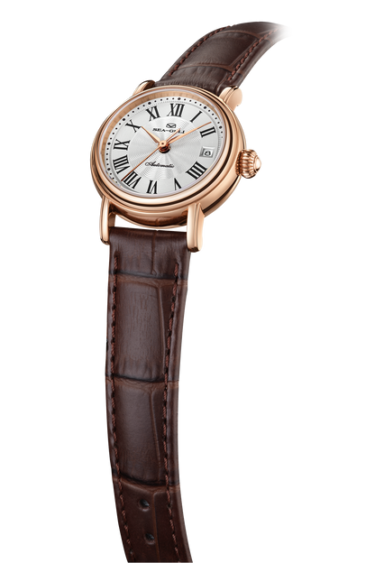 【Seagull Watch】Little Exquisite - Leather Strap Style -- Golden Case
