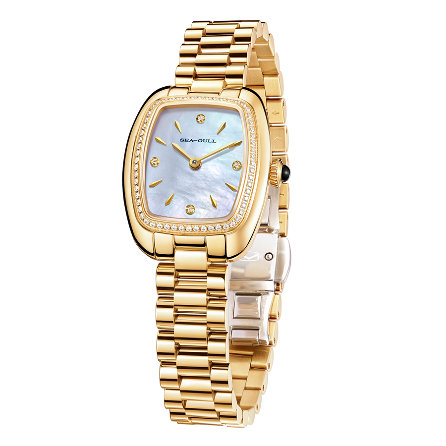 【Seagull Watch】Little Mocha Mechanical Watch - Cookie Gold