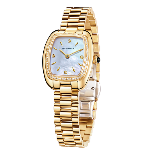 【Seagull Watch】Little Mocha Mechanical Watch - Cookie Gold