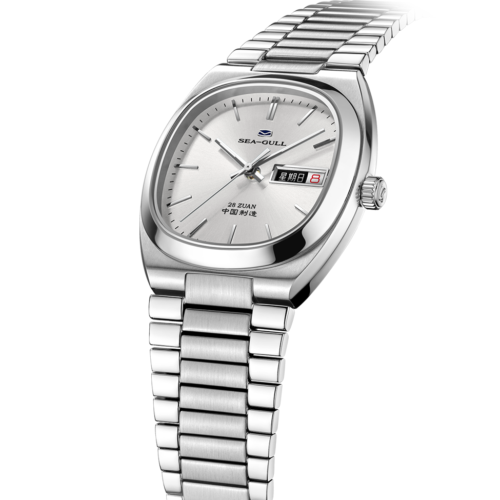 【Seagull Watch】Vintage TV Mechanical Watch - Bright Silver Edition