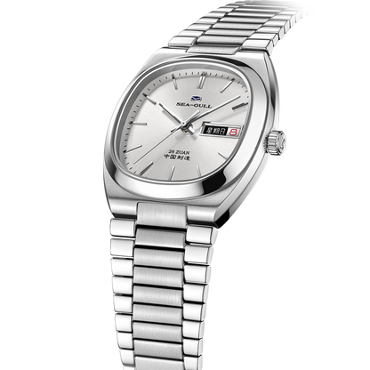 【Seagull Watch】Vintage TV Mechanical Watch - Bright Silver Edition