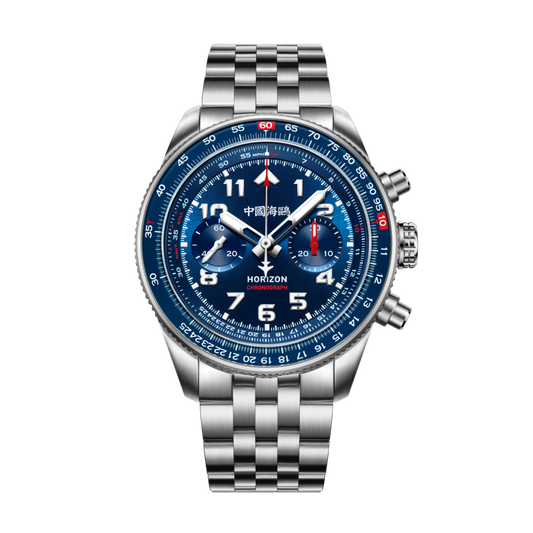 【Seagull Watch】Panda Pilot | Horizon Series | Tachymeter | Chronograph | 43mm | Bule