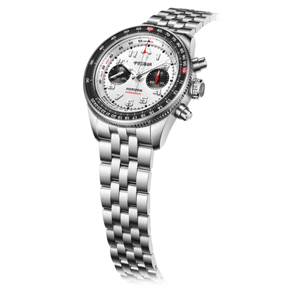 【Seagull Watch】Panda Pilot | Horizon Series | Tachymeter | Chronograph | 43mm | White&Black