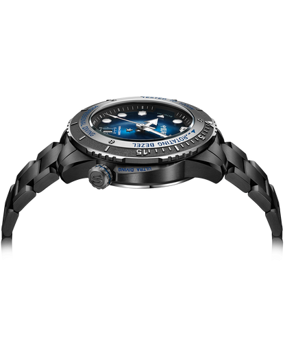【Seagull Watch】Kilometer Deep Dive Diving Watch (Black Steel Bracelet)