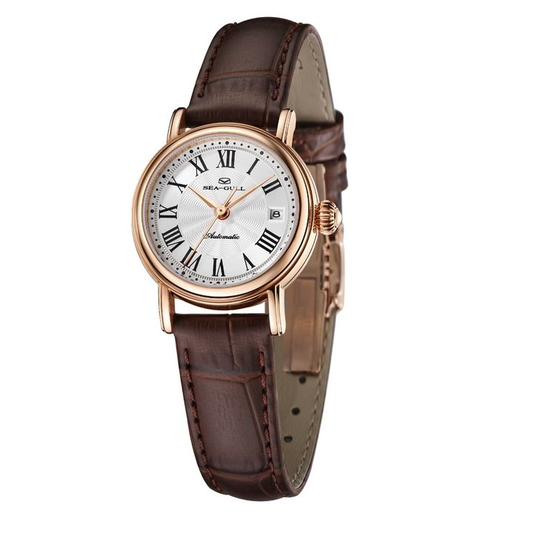 【Seagull Watch】Little Exquisite - Leather Strap Style -- Golden Case