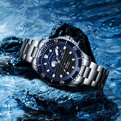 【Seagull Watch】「Moon rising over the Ocean」Grand Moon Phase Diving Watch
