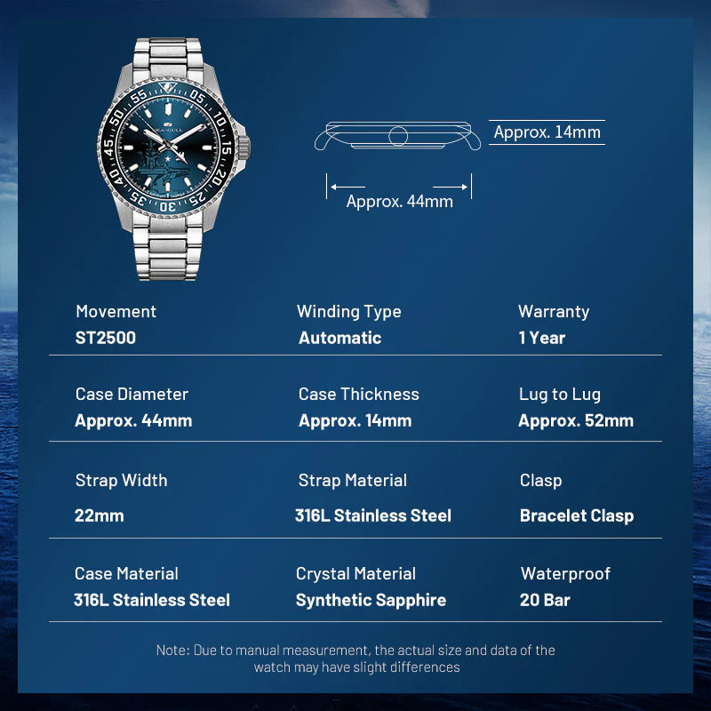 【Seagull Watch】Ocean Series Diving Watch - Aircraft Carrier Model
