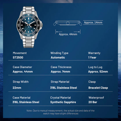 【Seagull Watch】Ocean Series Diving Watch - Aircraft Carrier Model