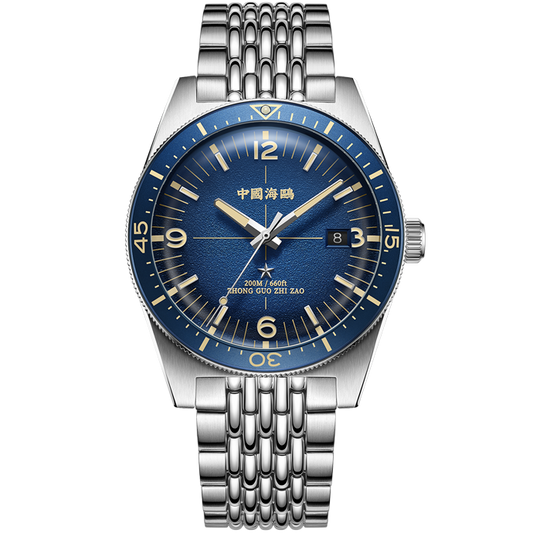 【Seagull Watch】1984 Antarctic Expedition Vintage Diving Watch Deep sea Blue