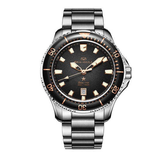 【Seagull Watch】Ocean Pro - Smoked Black