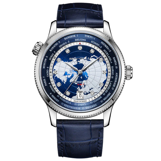 【Seagull Watch】World Time Collection - Blue Stars