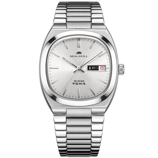 【Seagull Watch】Vintage TV Mechanical Watch - Bright Silver Edition