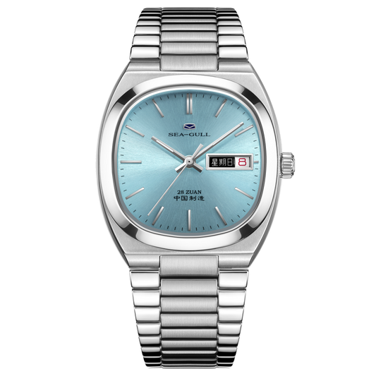 【Seagull Watch】Vintage TV Mechanical Watch - Ice Blue Edition