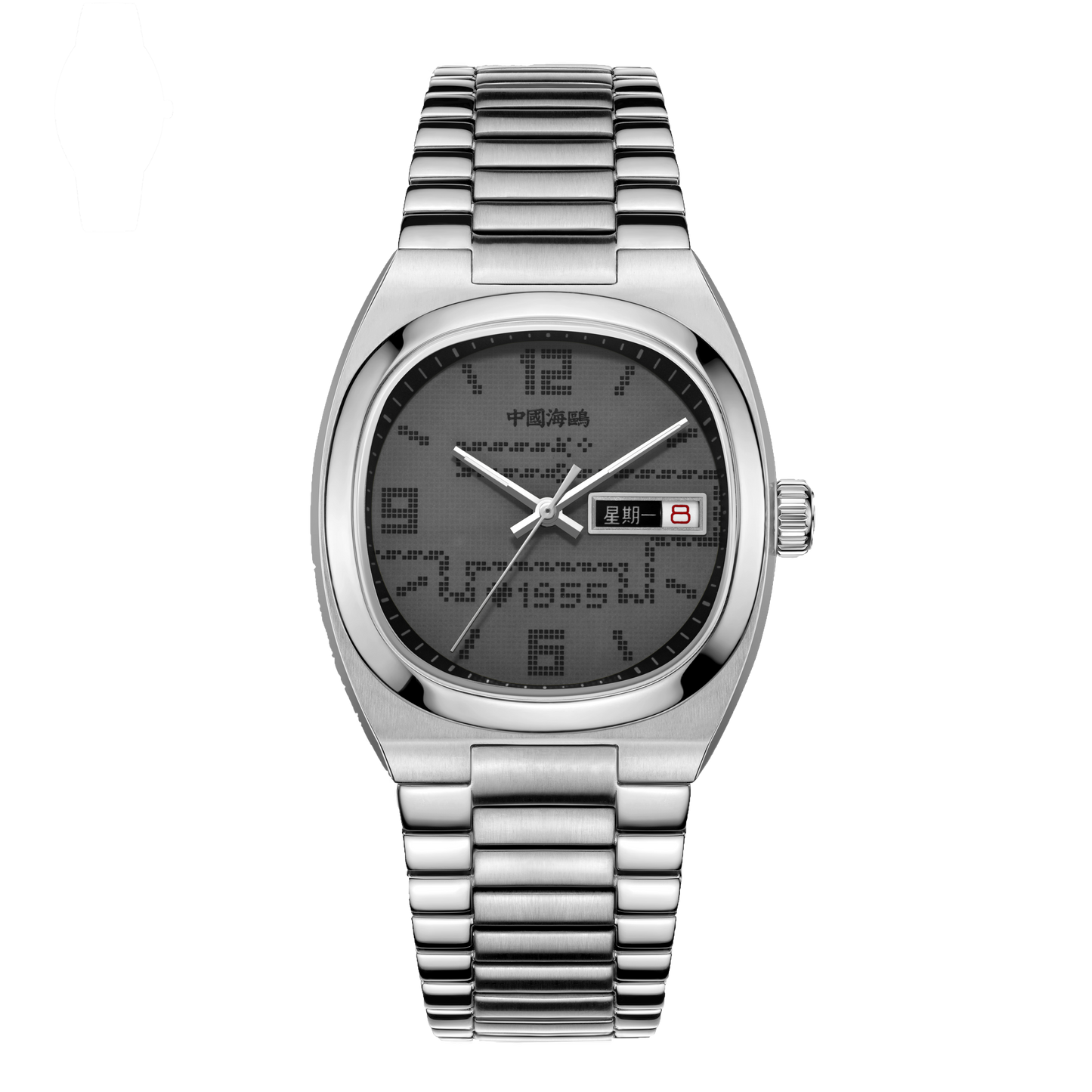 【Seagull Watch】Vintage TV Mechanical Watch - Snake Game-Digital Display Gray